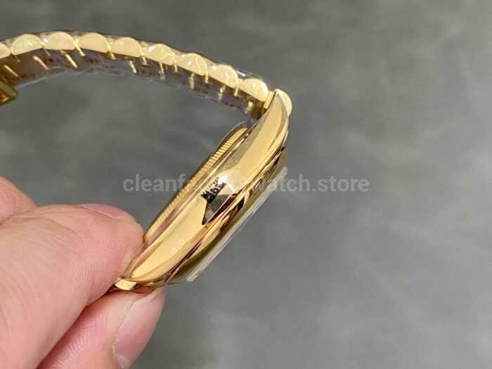 A Factory Rolex Datejust 278245 31mm Full Yellow Gold Roman NumeralsDiamond Silver Dial 9 Super Clone Watch,Clean Factory Watch