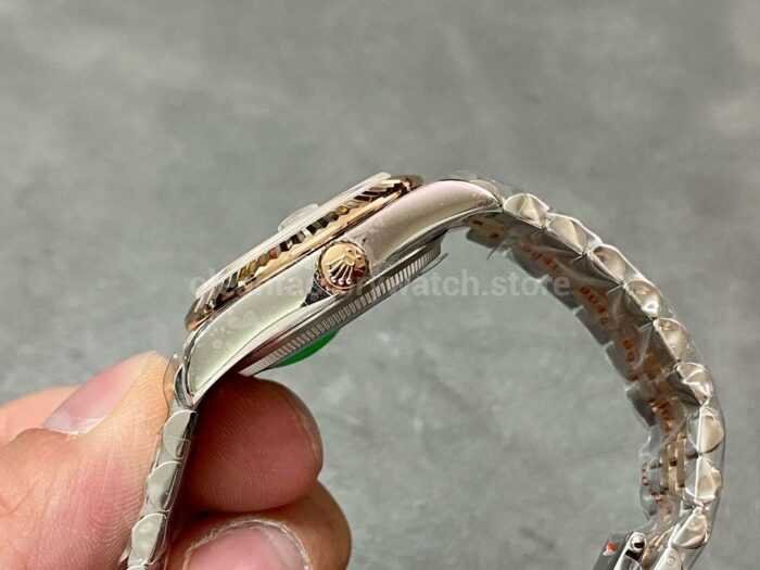 A Factory Rolex Datejust 278271 0010 31mm Half Rose Gold Pink Dial Jubilee 8 Super Clone Watch,Clean Factory Watch