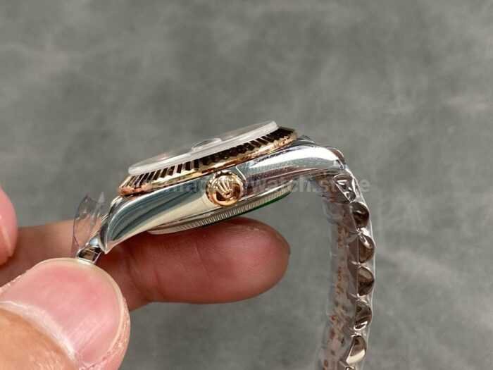 A Factory Rolex Datejust 278271 0026 31mm Half Rose Gold Diamond Mop Mother Of Pearl Dial Jubilee 2 Super Clone Watch,Clean Factory Watch