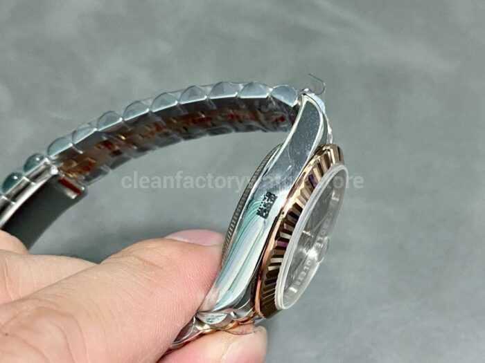 A Factory Rolex Datejust 278271 0030 31mm Half Rose Gold Roman NumeralsDiamond Grey Dial Jubilee 2 Super Clone Watch,Clean Factory Watch