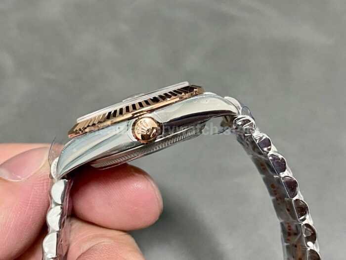 A Factory Rolex Datejust 278271 0030 31mm Half Rose Gold Roman NumeralsDiamond Grey Dial Jubilee 9 Super Clone Watch,Clean Factory Watch