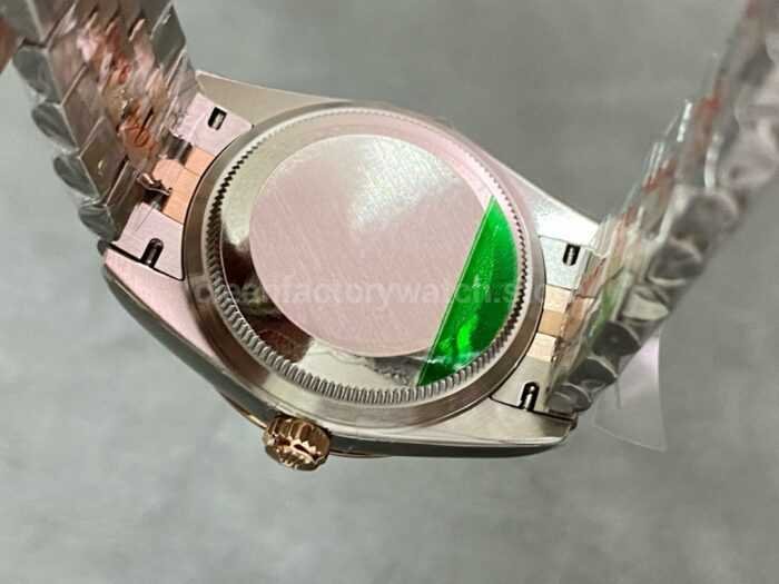 A Factory Rolex Datejust 278271 0032 31mm Half Rose Gold Silver Floral Motif Diamond Set Dial Jubilee 5 Super Clone Watch,Clean Factory Watch