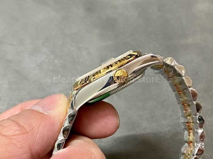 A Factory Rolex Datejust 278273 0016 31mm Half Yellow Gold Roman NumeralsDiamond Green Dial Jubilee 5 Super Clone Watch,Clean Factory Watch
