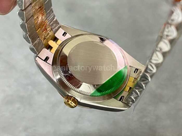 A Factory Rolex Datejust 278273 0016 31mm Half Yellow Gold Roman NumeralsDiamond Green Dial Jubilee 7 Super Clone Watch,Clean Factory Watch