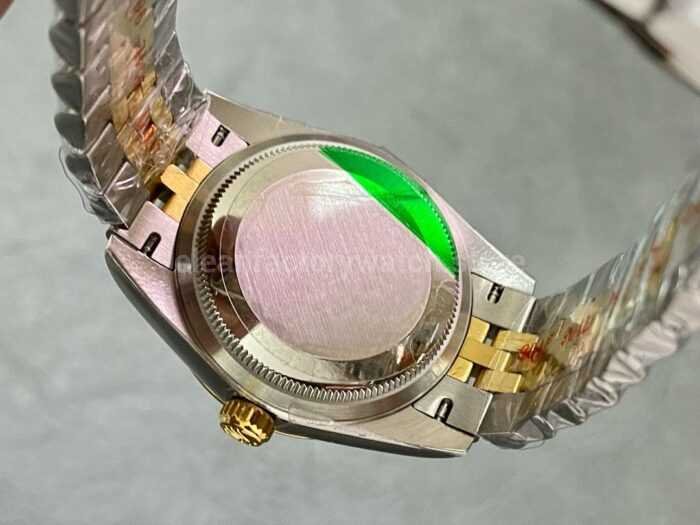 A Factory Rolex Datejust 278273 0030 31mm Half Yellow Gold Diamond Mop Green Dial Jubilee 5 Super Clone Watch,Clean Factory Watch