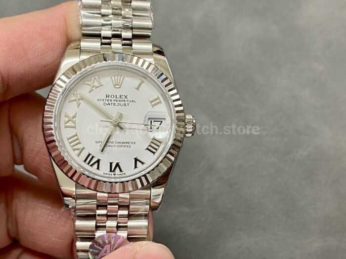 A Factory Rolex Datejust 278274 0010 31mm Full 904L Roman Numerals White Dial Jubilee 2 Super Clone Watch,Clean Factory Watch