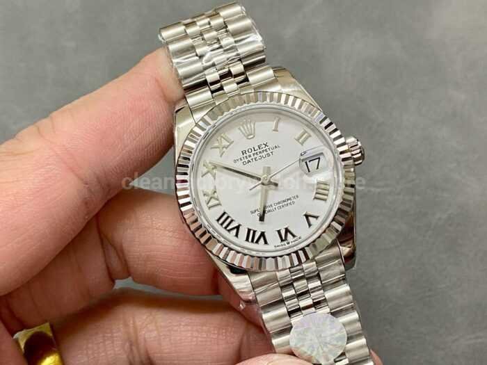 A Factory Rolex Datejust 278274 0010 31mm Full 904L Roman Numerals White Dial Jubilee 8 Super Clone Watch,Clean Factory Watch