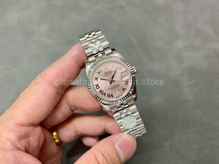A Factory Rolex Datejust 278274 0024 31mm Full 904L Roman NumeralsDiamond Pink Dial Jubilee 1 Super Clone Watch,Clean Factory Watch