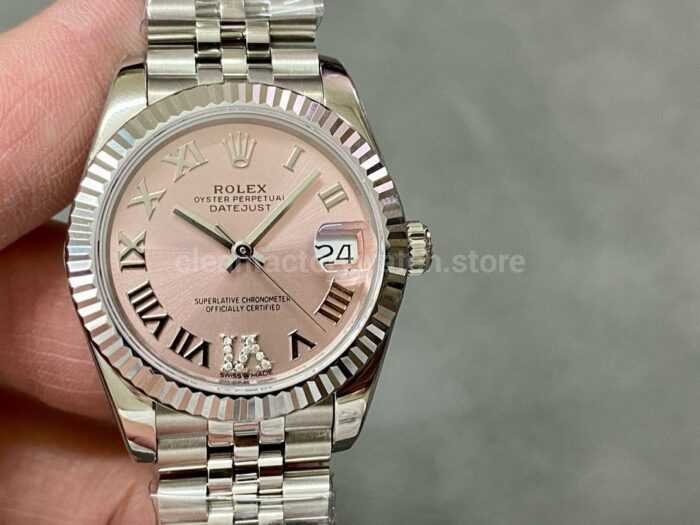 A Factory Rolex Datejust 278274 0024 31mm Full 904L Roman NumeralsDiamond Pink Dial Jubilee 6 Super Clone Watch,Clean Factory Watch