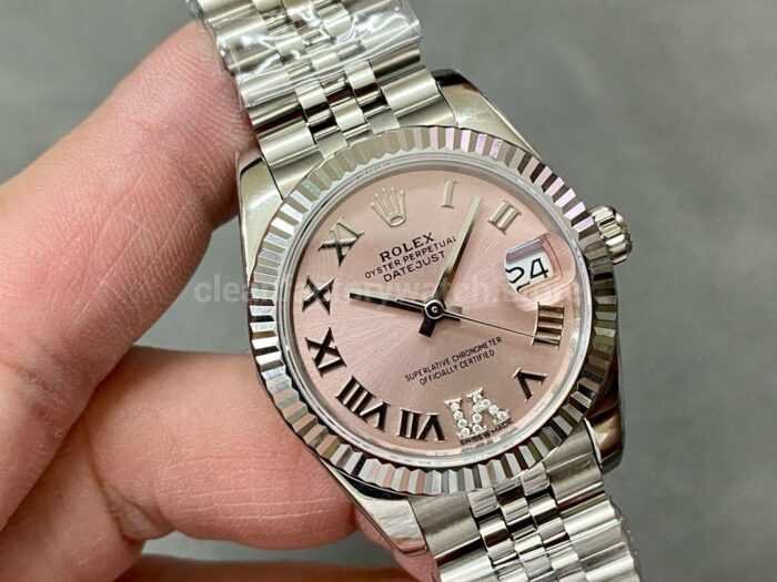 A Factory Rolex Datejust 278274 0024 31mm Full 904L Roman NumeralsDiamond Pink Dial Jubilee 7 Super Clone Watch,Clean Factory Watch
