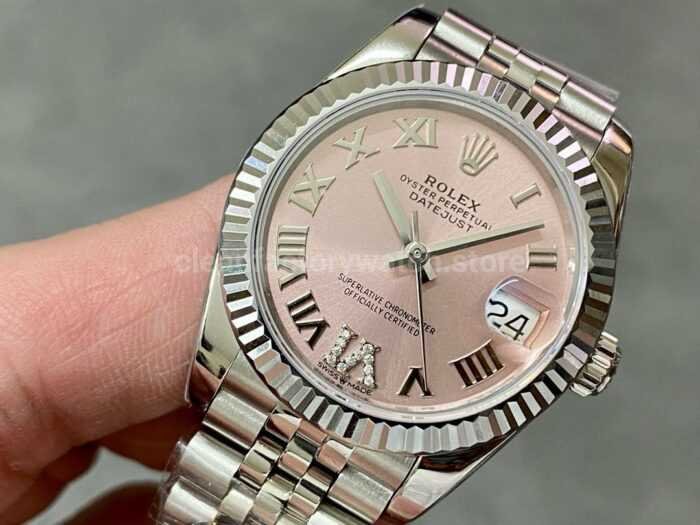 A Factory Rolex Datejust 278274 0024 31mm Full 904L Roman NumeralsDiamond Pink Dial Jubilee 8 Super Clone Watch,Clean Factory Watch