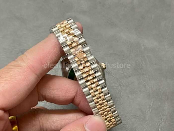 A Factory Rolex Datejust 278274 0024 31mm Half Rose Gold Diamond Mop Diamond Mop Pink Dial Jubilee 3 Super Clone Watch,Clean Factory Watch