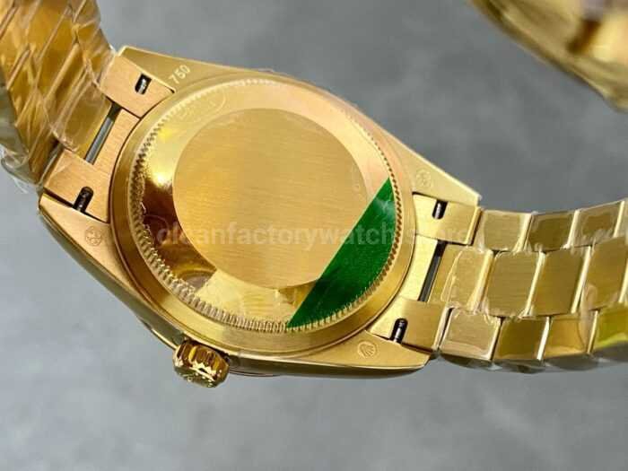 A Factory Rolex Datejust 278278 0030 31mm Full Yellow Gold Roman NumeralsDiamond Green Dial 2 Super Clone Watch,Clean Factory Watch