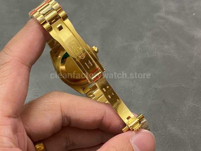 A Factory Rolex Datejust 278278 0030 31mm Full Yellow Gold Roman NumeralsDiamond Green Dial 5 Super Clone Watch,Clean Factory Watch