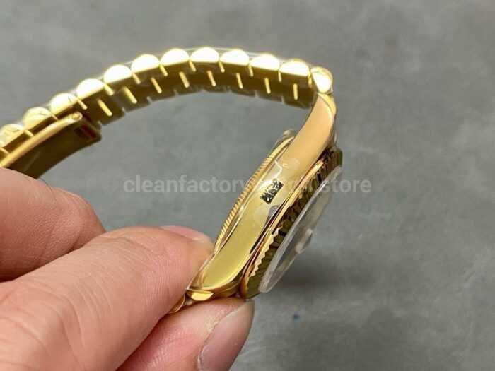 A Factory Rolex Datejust 278278 0034 31mm Full Yellow Gold Diamond Mop Silver Dial 8 Super Clone Watch,Clean Factory Watch
