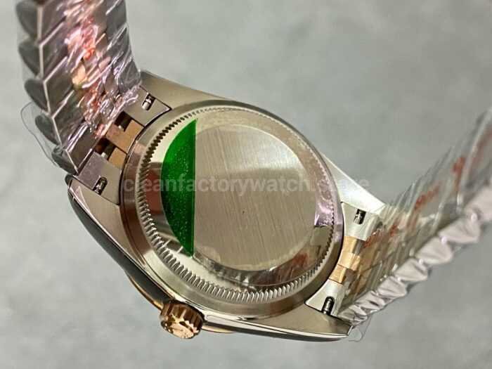 A Factory Rolex Datejust 278381RBR 0006 31mm Diamond Bezel Half Rose Gold Roman NumberDiamon 9 Super Clone Watch,Clean Factory Watch