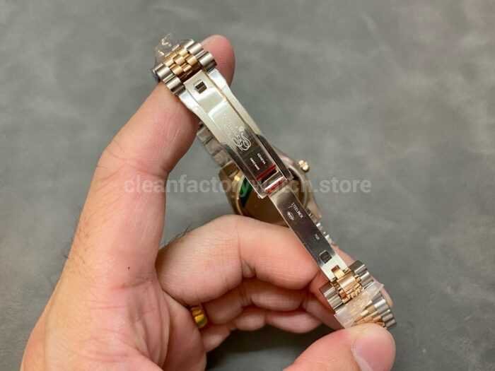 A Factory Rolex Datejust 278381RBR 0030 31mm Diamond Bezel Half Rose Gold Roman NumeralsDia 3 Super Clone Watch,Clean Factory Watch