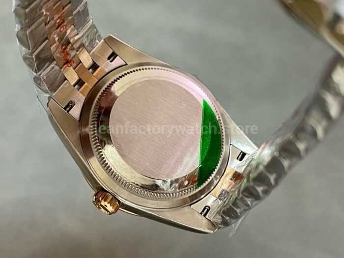 A Factory Rolex Datejust 278381RBR 0030 31mm Diamond Bezel Half Rose Gold Roman NumeralsDiamo 1 Super Clone Watch,Clean Factory Watch