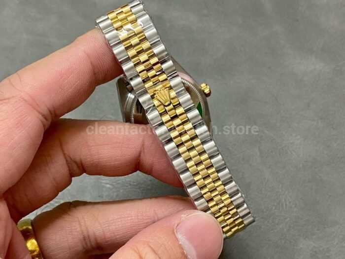 A Factory Rolex Datejust 278383RBR 0026 31mm Diamond Bezel Half Yellow Gold Diamond Mop Champagn 7 Super Clone Watch,Clean Factory Watch