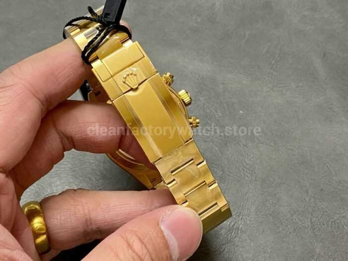 AMG Factory Rolex Daytona Panda Limited Edition 40mm Full Gold Green Dial 8 Super Clone Watch,Clean Factory Watch