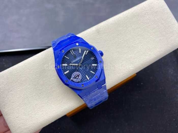 APS Factory Audemars Piguet Royal Oak 15500 Full Blue Ceramic Blue Dial 1 Super Clone Watch,Clean Factory Watch