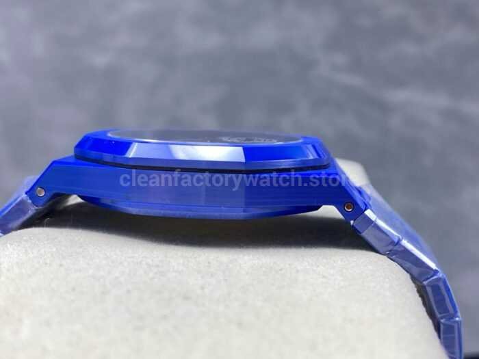 APS Factory Audemars Piguet Royal Oak 15500 Full Blue Ceramic Blue Dial 4 Super Clone Watch,Clean Factory Watch