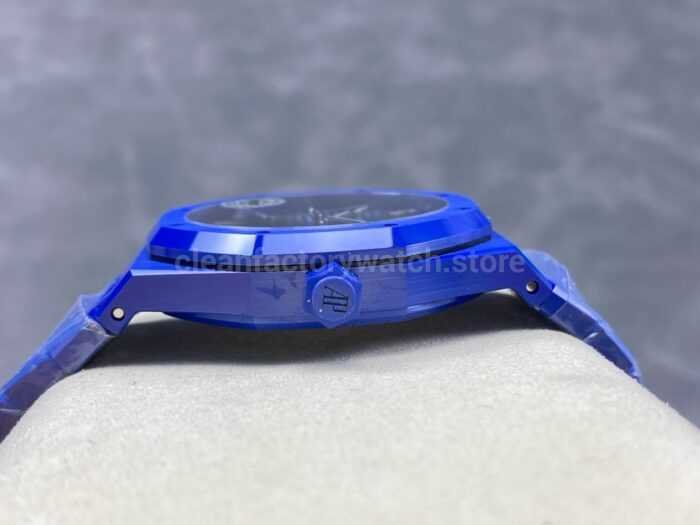 APS Factory Audemars Piguet Royal Oak 15500 Full Blue Ceramic Blue Dial 5 Super Clone Watch,Clean Factory Watch