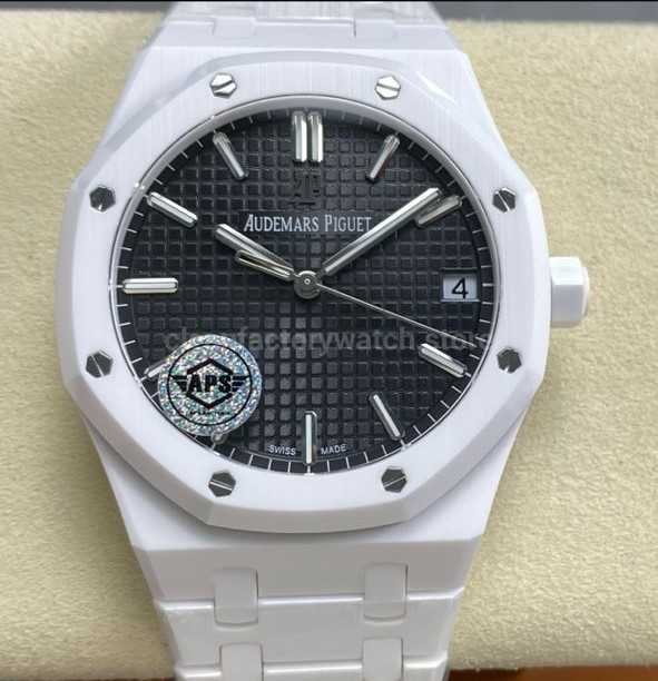 APS Factory Audemars Piguet Royal Oak 15500 Full White Ceramic Black Dial