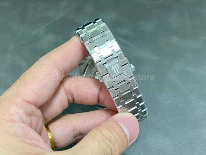 Audemars Piguet Royal Oak Perpetual Calendar Modified And Customized Moissanite Bezel Red Dial - Image 8