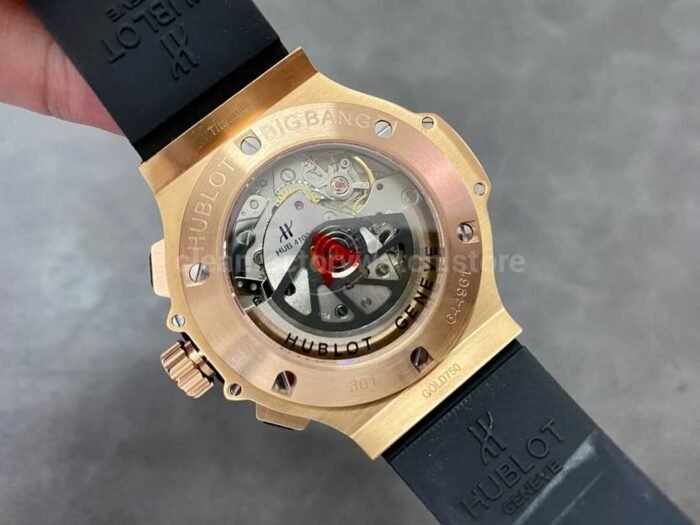 HB Factory Hublot Big Bang 301.PM.1780.RX 44mm Rose Gold Rubber Strap Black Dial - Image 6