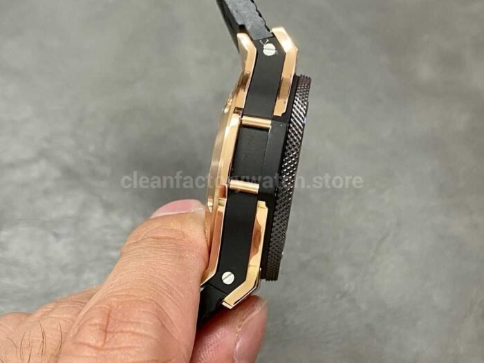 HB Factory Hublot Big Bang 301.PM.1780.RX 44mm Rose Gold Rubber Strap Black Dial - Image 4