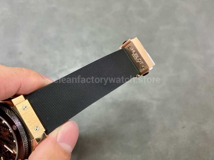 HB Factory Hublot Big Bang 301.PM.1780.RX 44mm Rose Gold Rubber Strap Black Dial - Image 7