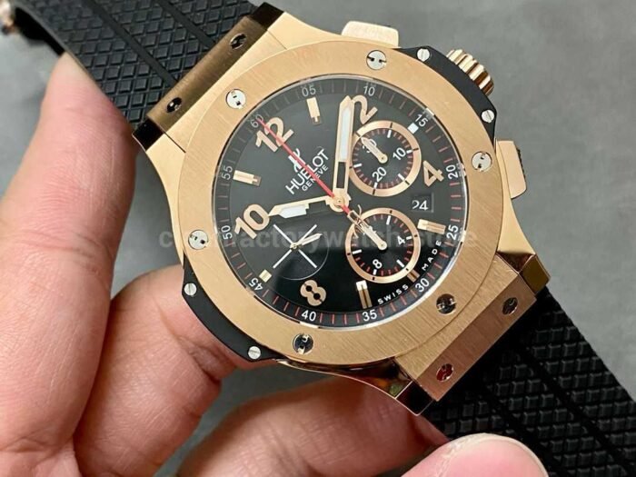 HB Factory Hublot Big Bang 301.PX.130.RX 44mm Rose Gold Rubber Strap Black Dial - Image 2