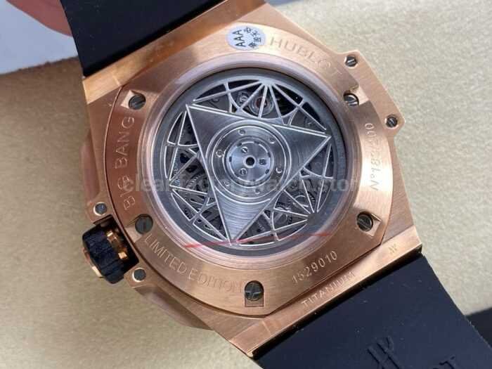 HB Factory Hublot Big Bang Sang Bleu 418.OX .2001.RX .MXM20 45mm Rose Gold White Rubb 3 Super Clone Watch,Clean Factory Watch
