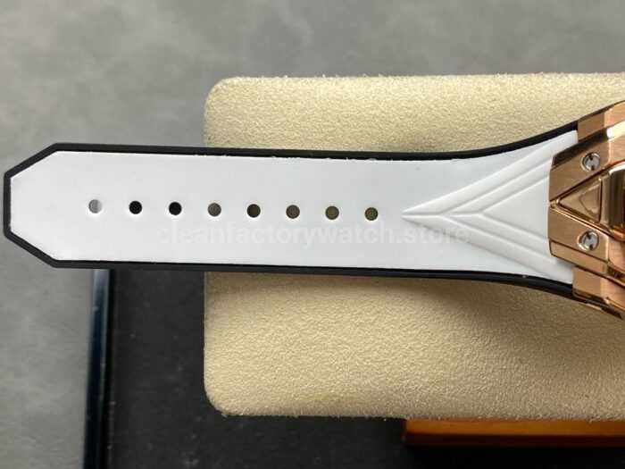HB Factory Hublot Big Bang Sang Bleu 418.OX .2001.RX .MXM20 45mm Rose Gold White Rubb 8 Super Clone Watch,Clean Factory Watch