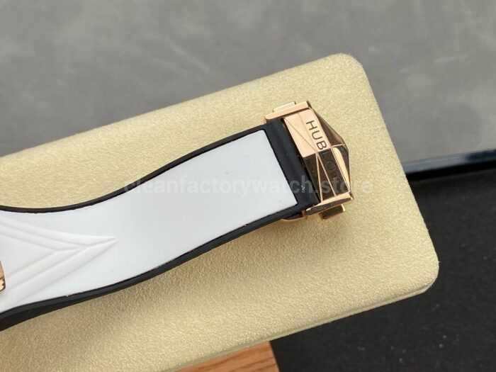 HB Factory Hublot Big Bang Sang Bleu 418.OX .2001.RX .MXM20 45mm Rose Gold White Rubb 9 Super Clone Watch,Clean Factory Watch