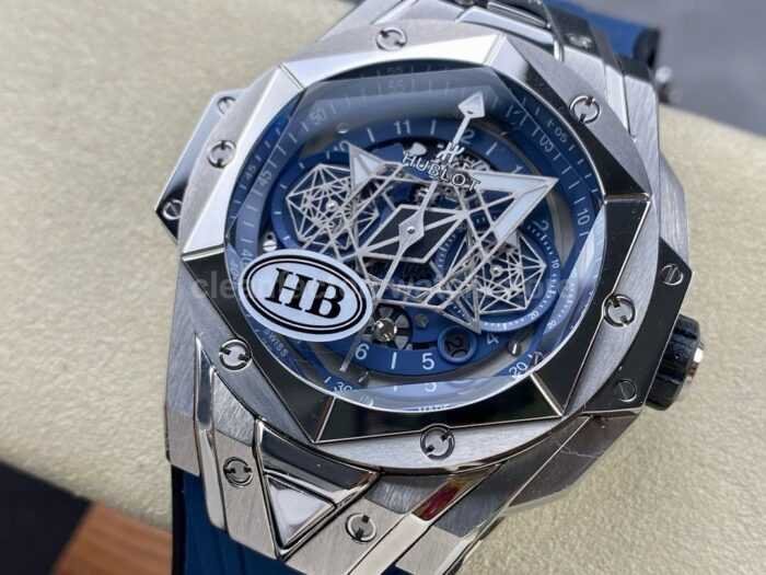 HB Factory Hublot Big Bang Sang Bleu ll 418.NX .2001.RX .MXM20 45mm Titanium Blue Rubber 3 Super Clone Watch,Clean Factory Watch