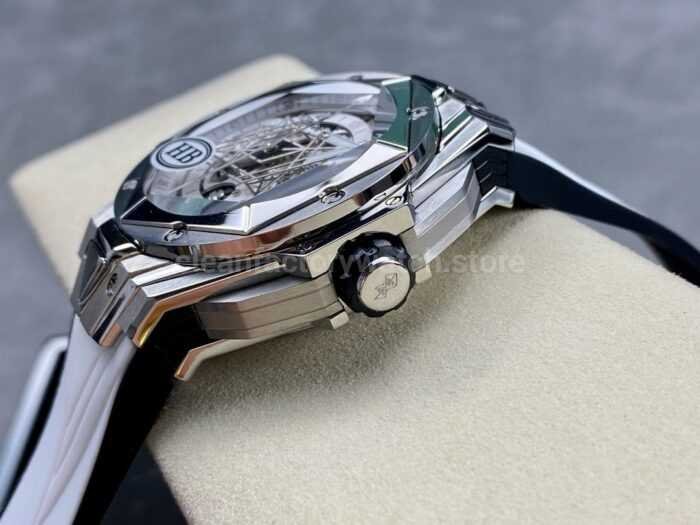 HB Factory Hublot Big Bang Sang Bleu ll 418.NX .2001.RX .MXM20 45mm Titanium White Rub 3 Super Clone Watch,Clean Factory Watch