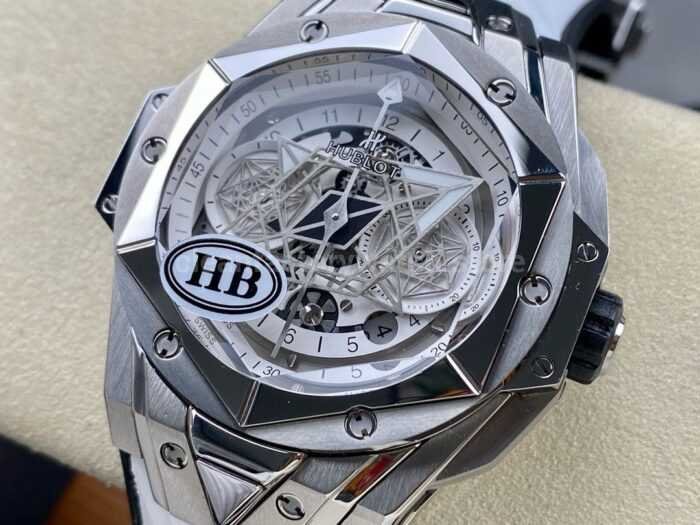 HB Factory Hublot Big Bang Sang Bleu ll 418.NX .2001.RX .MXM20 45mm Titanium White Rub 6 Super Clone Watch,Clean Factory Watch