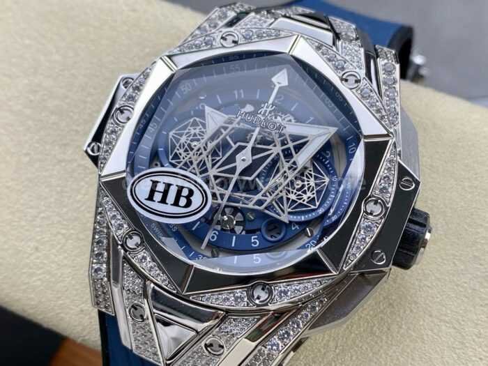 HB Factory Hublot Big Bang Sang Bleu ll 418.NX .5107.RX .1604.MXM20 45mm Ti Super Clone Watch,Clean Factory Watch
