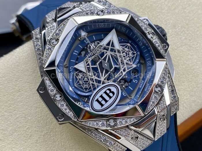 HB Factory Hublot Big Bang Sang Bleu ll 418.NX .5107.RX .1604.MXM20 45mm Ti 8 Super Clone Watch,Clean Factory Watch