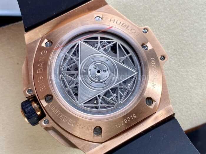 HB Factory Hublot Big Bang Sang Bleu ll 418.OX .5108.RX .MXM20 45mm Rose Gold Blue Rubb 8 Super Clone Watch,Clean Factory Watch