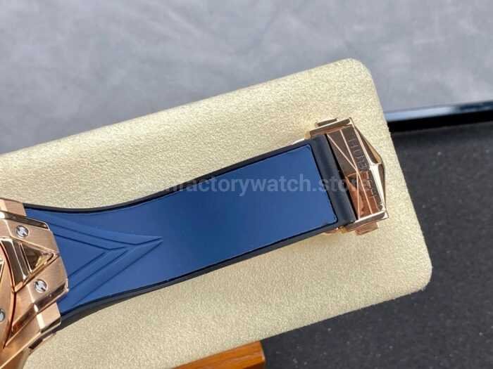 HB Factory Hublot Big Bang Sang Bleu ll 418.OX .5108.RX .MXM20 45mm Rose Gold Blue Rubb 9 Super Clone Watch,Clean Factory Watch