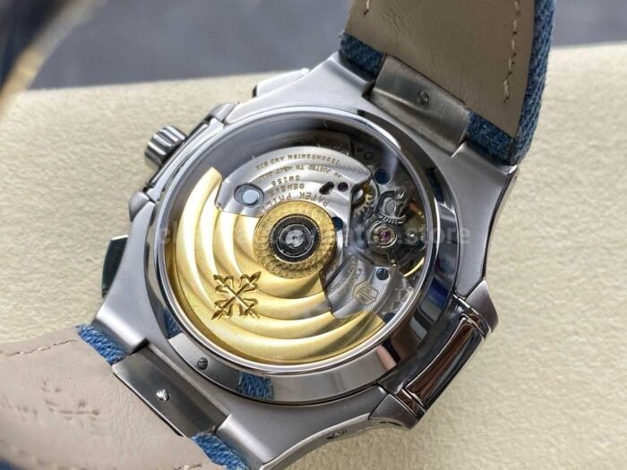 3K Factory Patek Philippe Nautilus 5976/1G-001 Calf Skin Strap White Gold Blue Dial - Image 8