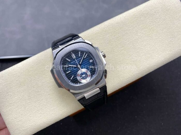 3K Factory Patek Philippe Nautilus 5980/1A-001 Leather Strap Blue Dial - Image 4
