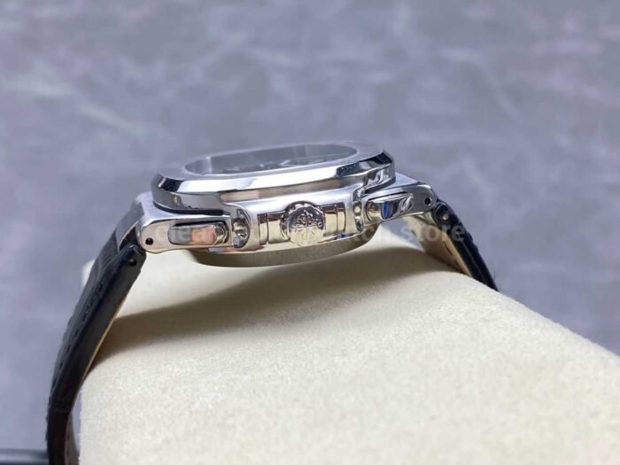 3K Factory Patek Philippe Nautilus 5980/1A-001 Leather Strap Blue Dial - Image 7