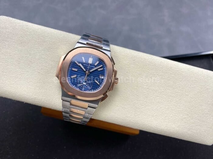 3K Factory Patek Philippe Nautilus 5980/1AR-0001 Half Rose Gold Blue Dial - Image 5
