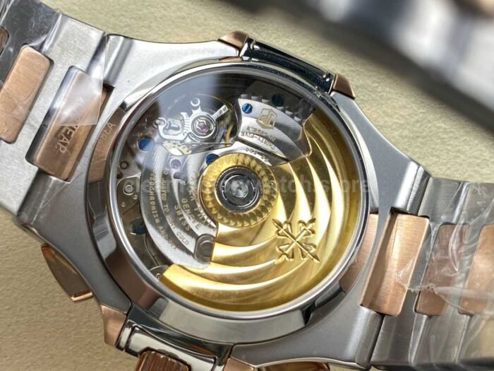 3K Factory Patek Philippe Nautilus 5980/1AR-0001 Half Rose Gold Blue Dial - Image 8