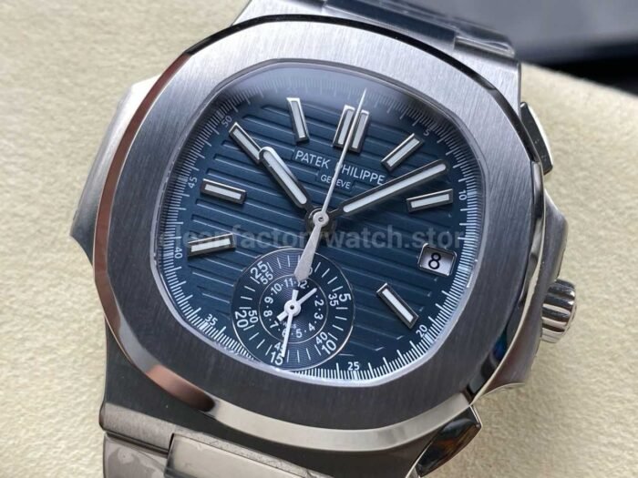 3K Factory Patek Philippe Nautilus 5980/60G-001 White Gold Blue-Gray Dial - Image 3