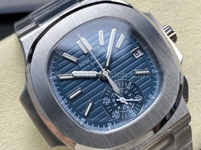 3K Factory Patek Philippe Nautilus 5980/60G-001 White Gold Blue-Gray Dial - Image 2
